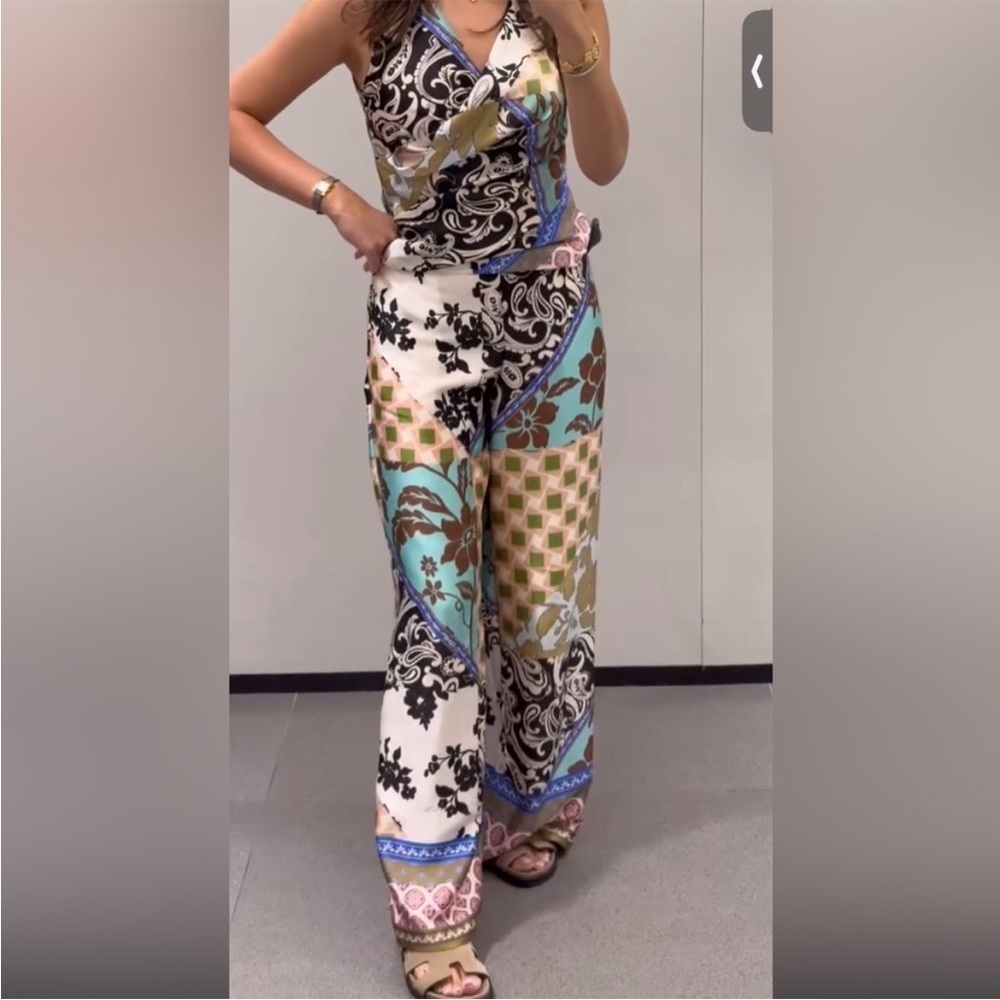 Spring 🌺 NWT ZARA  PATCHWORK SATIN  PANTS 
🚨FIRM PRICE